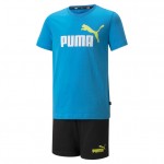 4jk Puma 847310-01 Set Youth t-shirt ciel, short black 